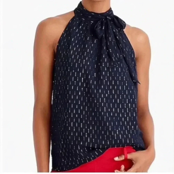 J. Crew Tops - *SOLD*J. Crew Halter Top With Shimmer Design Size 12